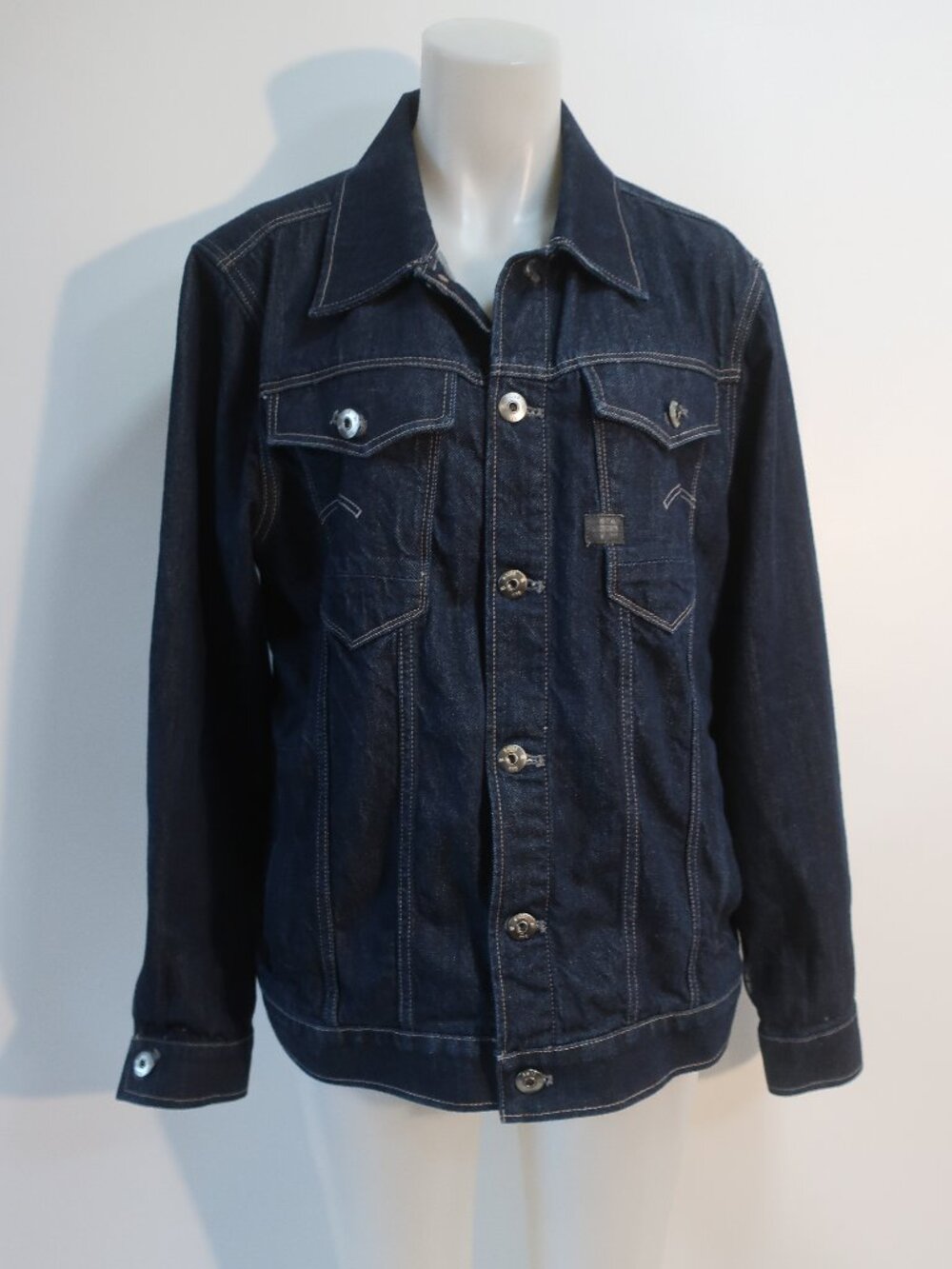 Mens G-Star Raw Dark Wash Blue (Item- 12) Button-Up Denim Jean Jacket XL